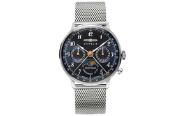 Zeppelin Часы Quartz Movement Women's Watch Blue Dial Stainless Steel Watch Case Stainless Steel Strap 7037m-3