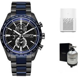 Citizen Часы Ecology-Drive Collection Solar Quartz Movement Titanium Strap Watch Unisex Black Dial at8187-75e