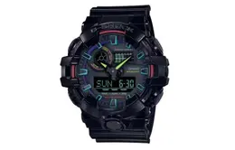 Casio Часы Men Liquid Crystal/Analog Dual Display Series 58mm Black Watch ga-700rgb-1a