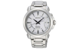 Seiko Часы Quartz Movement Stainless Steel Strap Watch Men's Watch White Dial, White Dial snq155p1 | white dial