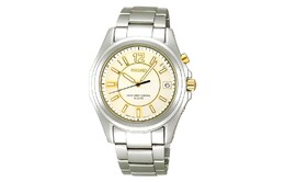 Seiko Часы Solar Series Quartz Movement Titanium Strap Men's Watch Yellow Watch Dial, Beige Yellow sbtm079j | beige yellow