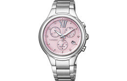 Citizen Часы Solar Quartz Movement Stainless Steel Strap Watch Women's Watch Pink Watch Dial fb1310-52w