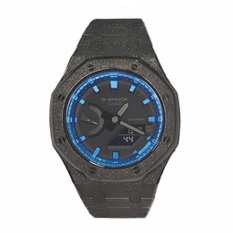 Casio Часы Men Liquid Crystal/Analog Dual Display Series Black Watch, Frost Steel Deep Sand Ocean ga-2100-1a1（watch3-改装-霜钢深沙海洋） | frost steel deep sand ocean