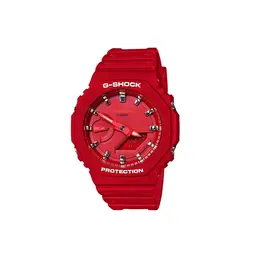 Casio Часы Unisex Liquid Crystal/Analog Dual Display Series Red Watch, Blissful Encounter with Silver Scale ga-2100-4a改装-喜相逢银刻度 | blissful encounter with silver scale