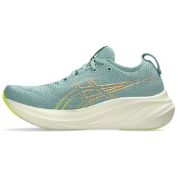 Кроссовки GEL-NIMBUS 26 женские с низким верхом серо-зеленые/желтые Asics 1012b601-301 | grey-green/yellow