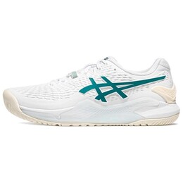 Кроссовки Asics Gel-Resolution 9 Tennis Shoes Men Low-top White/green, зеленый 1041a435-101 | white/gridge/patinagreen