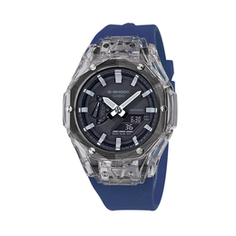 Casio Часы Unisex Liquid Crystal/Analog Dual Display Series Black Watch ga-2100-1a(watch4-改装-大爆炸透明冰川)