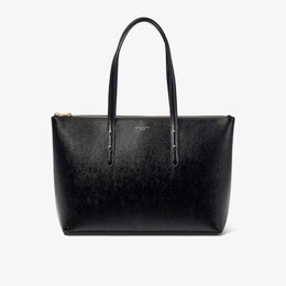 Кожаная сумка-тоут Regent с тисненым логотипом Aspinal of London, черный r03770138 | black