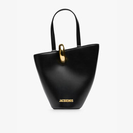 Сумка-Ведро из кожи Le Petit Bambola Jacquemus, черный r04346574 | black