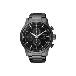 Citizen Часы Ecology Drive Collection Light Powered Quartz Movement Stainless Steel Strap Watch Men's Watch Black Dial, Black Dial ca0615-59e | black dial