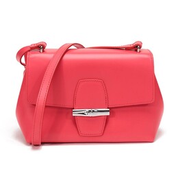 Кожаная сумка через плечо Roseau Розового мака Longchamp 7134741069884 | poppy pink