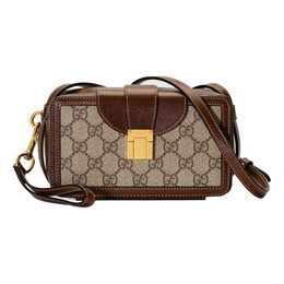 Сумка mini-sized single-shoulder bag white/brown Gucci, бежевый 614368-92tcg-8563 | cream/