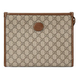 Сумка beauty case with interlocking g 'beige ebony brown sugar' Gucci, бежевый 672956-92tcg-8563 | beige/ebony/brown sugar