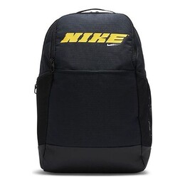 Сумка Nike Brasilia Training Backpack 'Black Yellow', черный cu9498-011 | black/multi-color