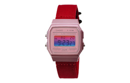 Casio Часы Retrofit Series Quartz Movement Nylon Strap Watch Men's Watch Pink Watch Dial f-91ws-4（watch5-改装-云汐漫染）