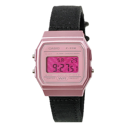 Casio Часы Retrofit Series Quartz Movement Nylon Strap Watch Men's Watch Pink Watch Dial f-91ws-4（watch5-改装-粉宙漫游）