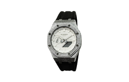 Casio Часы Retrofit Series Quartz Movement Fluoroelastomer Strap Watch Men's Watch White Dial ga-2100-7a7（watch3-改装-熵白渊砂）