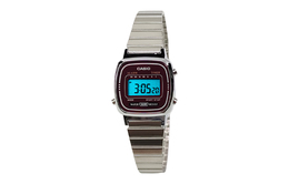 Casio Часы Retrofit Series Quartz Movement Stainless Steel Strap Watch Women's Watch Red Watch Dial la670wa-4df（watch5-改装-银络唐花）