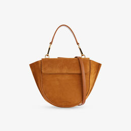 Мини-сумка через плечо Wandler Hortensia замшевая с ручкой, коньяк r04475257 | cognac suede