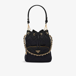Сумка Prada из нейлона с цепочкой, черный r04334533 | black
