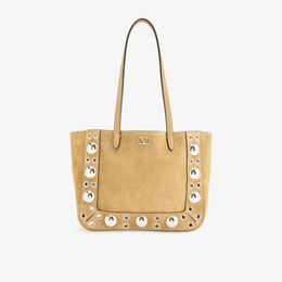 Сумка-тоут замшевая Valentino Garavani Nellcôte, бежевый r04467846 | havana beige