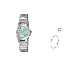 Casio Часы Women's Green Watch, Green Dial ltp-1177a-3a-配赠版 | green dial