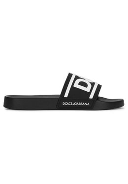 DOLCE&GABBANA: Чёрные шлёпанцы 