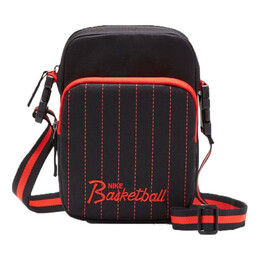 Сумка basketball heritage crossbody bag 'red black' Nike, черный dd7234-010 | black/red