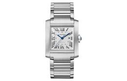 Cartier Часы Men's TANK DE Watch, Silver White wsta0067 | silver white