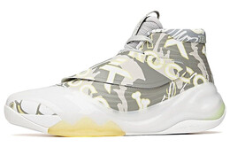 Баскетбольные кроссовки KT6 мужские высокие серые/белые/желтые Anta 112111101-12