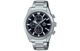 Casio Часы EDIFICE Quartz Movement Stainless Steel Strap Watch Men's Watch Black Dial, Black efb710d1a | black