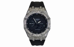 Casio Часы Men 44mm Black Watch ga-2100ske-7a（watch3-改装-满天星熊猫）