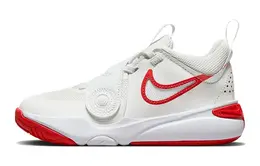 Nike Team Hustle D 11 Kids Баскетбольные кроссовки для детей, White/Red dv8994-102 | white/red