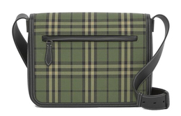 Хлопковая сумка-мессенджер через плечо унисекс армейский зеленый Burberry 80423921