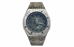 Casio Часы Men Liquid Crystal/Analog Dual Display Series 44mm Black Watch ga-2100ske-7a（watch3-改装-经典花钻系）