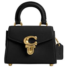Сумка через плечо мини из кожи телёнка Sammy черная Coach cr504-b4bk