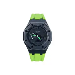 Casio Часы Men Liquid Crystal/Analog Dual Display Series Black Watch ga-2100-7a改装-黑壳彩针系列