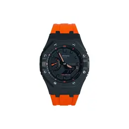 Casio Часы Men Liquid Crystal/Analog Dual Display Series Black Watch ga-2100-1a4（watch8-改装-熔岩橙系列）