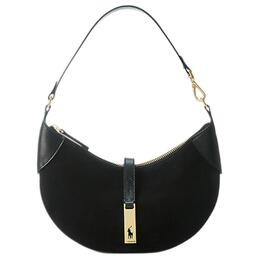 Кожаная мини-сумка через плечо женская черная Polo Ralph Lauren 428929801001