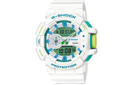Casio Часы Men Liquid Crystal/Analog Dual Display Series Green Watch GA-400WG-7A, White Green Watch Dial ga-400wg-7a | white green watch dial