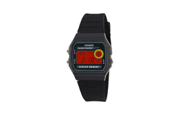 Casio Часы Retrofit Series Quartz Movement Resin Strap Watch Men's Watch Black Dial, Black Dial with Red Watch Glass f-94wa-8（watch5-改装-玄轮极） | black dial with red watch glass