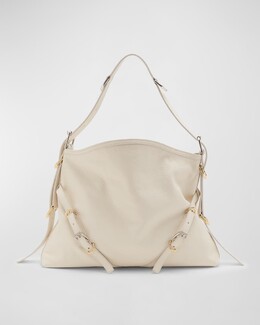 Сумка Voyou среднего размера с пряжкой из мятой кожи Givenchy prod259660255 | black