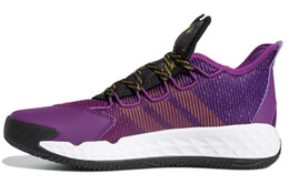Баскетбольные кроссовки Pro Boost мужские низкие фиолетовые/черные/красные/золотые Adidas fy3445