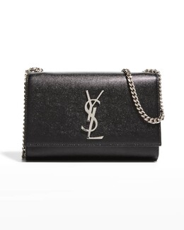 Маленькая сумка через плечо Kate Grain De Poudre на цепочке Saint Laurent prod258440103 | black