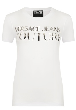 VERSACE JEANS COUTURE: Бежевая футболка 