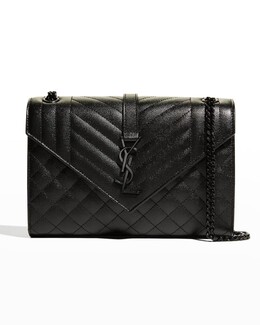 Средняя сумка на плечо с цепочкой-конвертом Saint Laurent prod227460039 | black