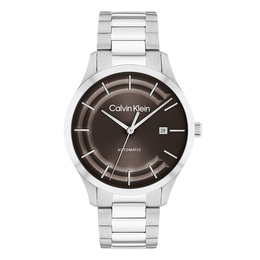Calvin Klein Часы Knight Wrist Watch Automatic Mechanical Movement Steel Strap 40mm Tan Watch Dial Unisex, Dark Brown 25300024 | dark brown
