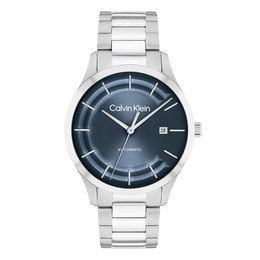 Calvin Klein Часы Knight Wrist Watch Automatic Mechanical Movement Steel Strap 40mm Blue Dial Unisex, Blue 25300020 | blue