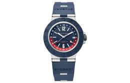 Bulgari Часы Wrist Watch Automatic Mechanical Movement Silicone Strap 40mm Blue Dial Men's Watch, Blue 103554 | blue