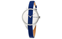 Calvin Klein Часы Rebel Collection Wrist Watch Quartz Movement Leather Watch Bands 29mm Silver Dial Women's Watch K8P231V6, Silver/Blue Dial k8p231v6 | silver/blue dial